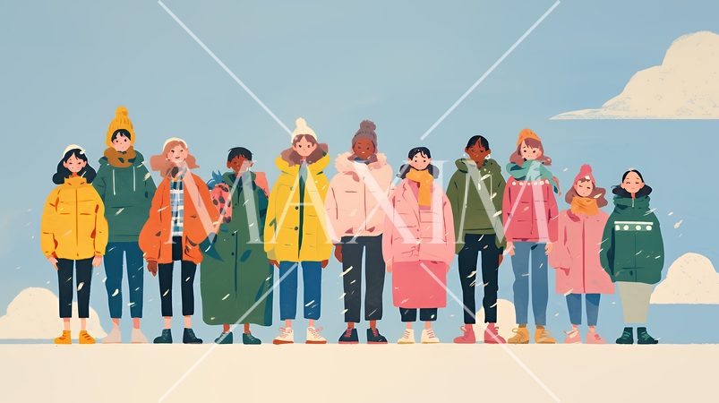 ダイバーシティ＆インクルージョン（多様性と包摂性）（シンプルな色使い）（POPな表現）