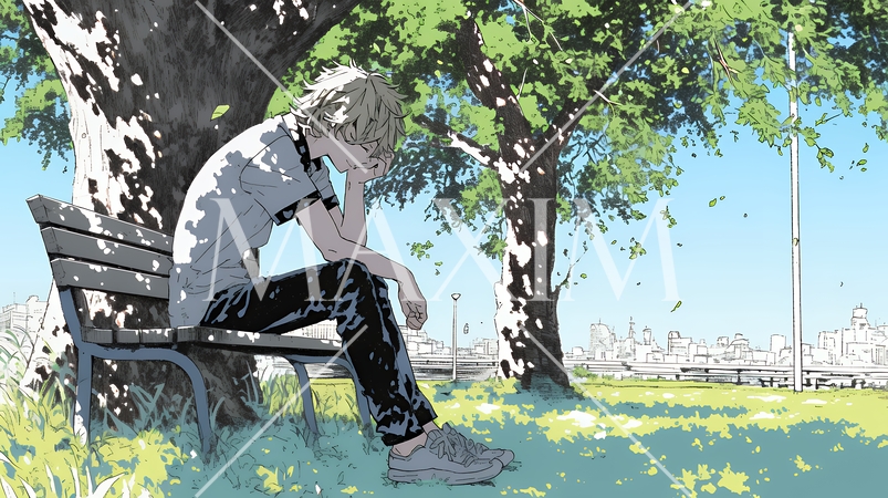 5月病の若い男子大学生