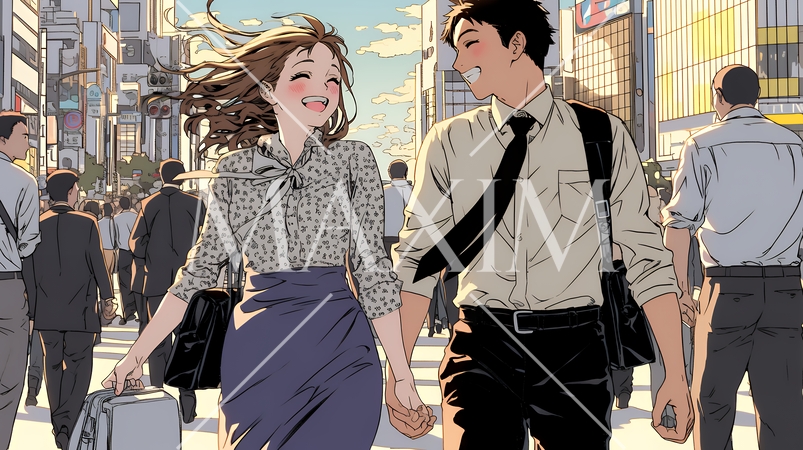 仕事の成功を心から喜んでいるビジネスパーソン