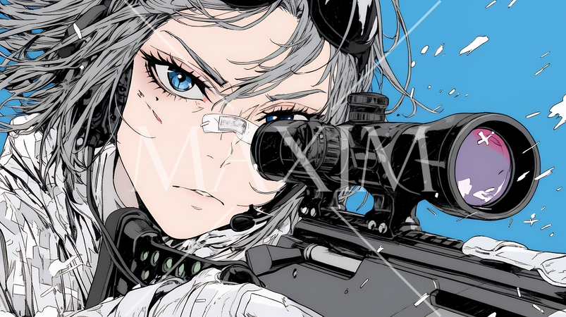 最前線で活躍している女性スナイパー（狙撃手）