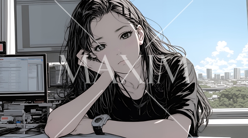 孤独を感じている若い女性