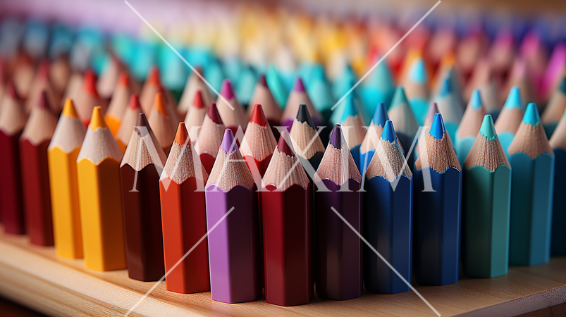 色鉛筆のパレードの背景：精緻CG