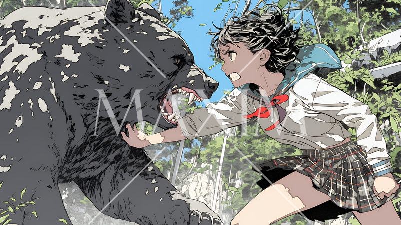 熊と戦う女子高生