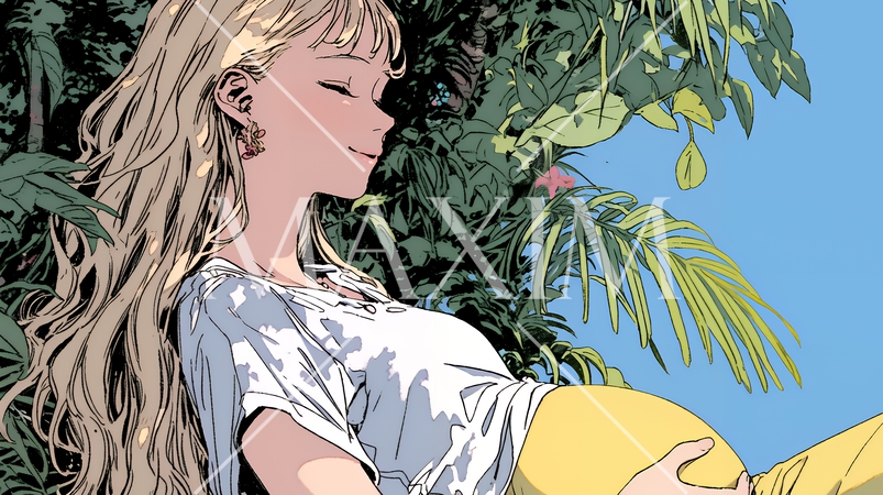 妊娠している若い女性