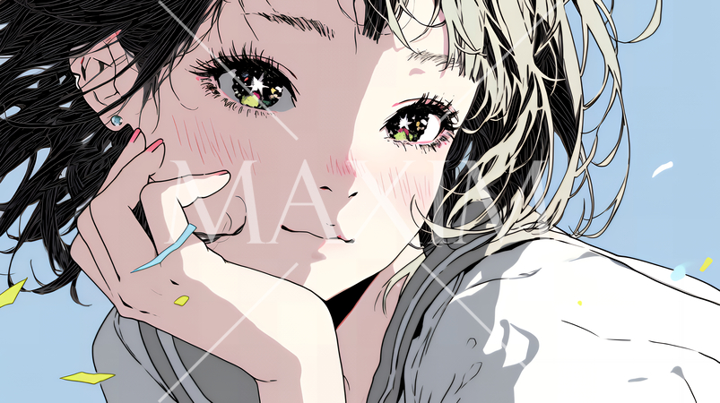 輝く瞳で見つめる好奇心旺盛な若い女性