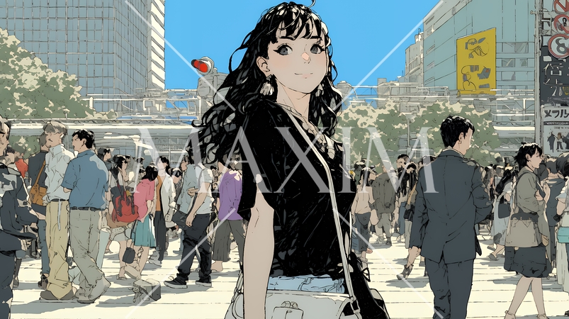 ビジネスフェアに参加しているビジネスウーマン