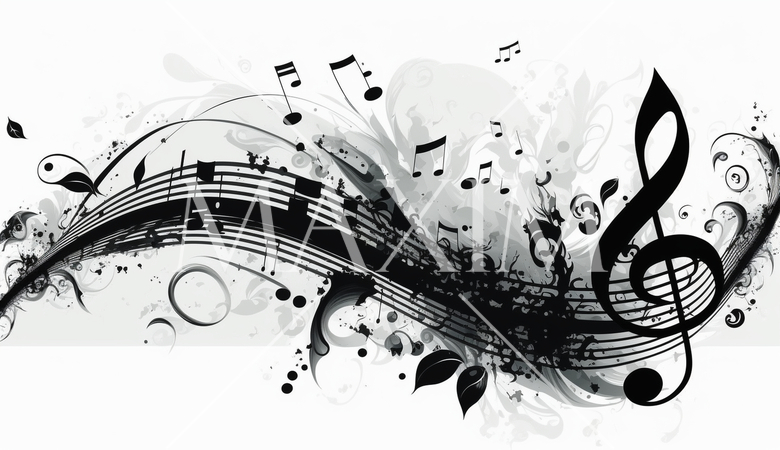 音符をモチーフにした背景