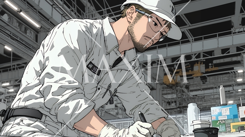 設備点検をする作業員