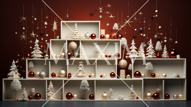 メリークリスマス：ミニマルアート（Minimalism）的表現の背景画像