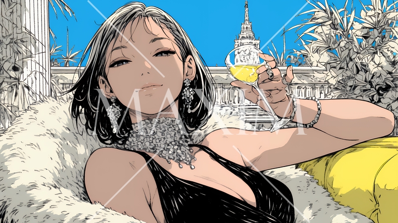 ラグジュアリな生活をしている女性