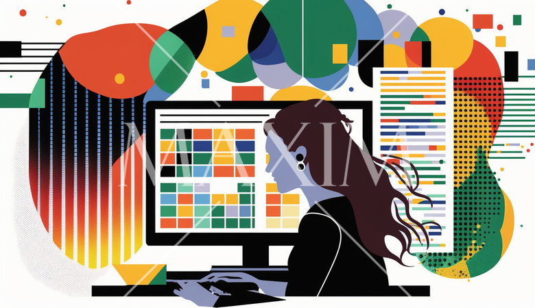 pcでexcel作業中の女性