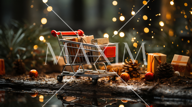 クリスマスセールのイメージに使える実写風イラスト