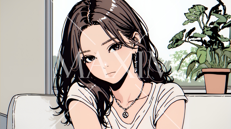 戸惑いの表情の若い女性：困惑した微妙な感情を浮かべた女性