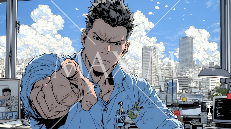 ミスした部下を叱責している上司