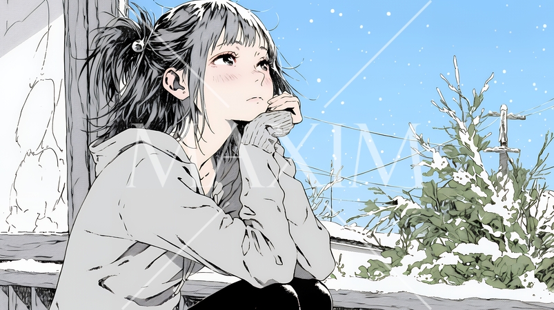 ため息をついている若い女性