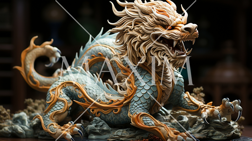 龍のミニマルアート（minimalism）のような表現