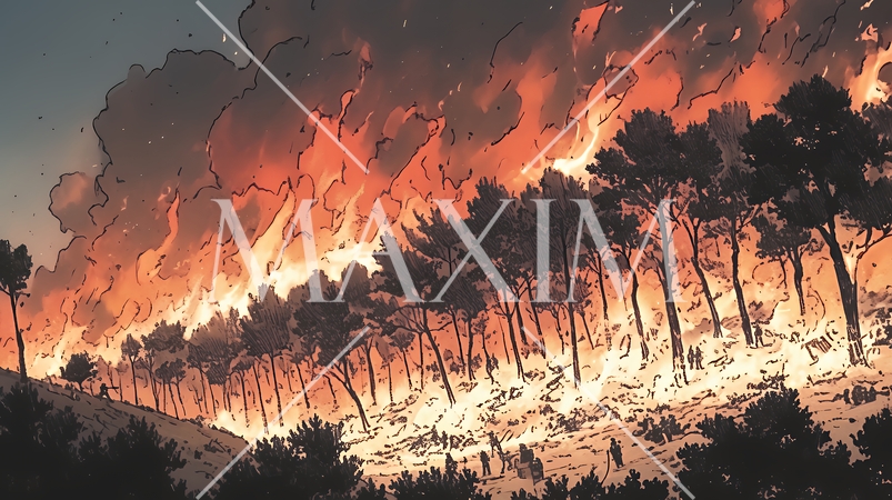 大規模な山林火災（大きな山火事）