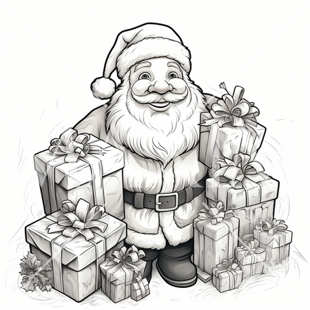 プレゼントを配るサンタクロース