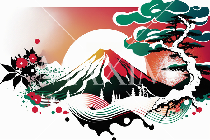 年賀はがき用の年賀状図案