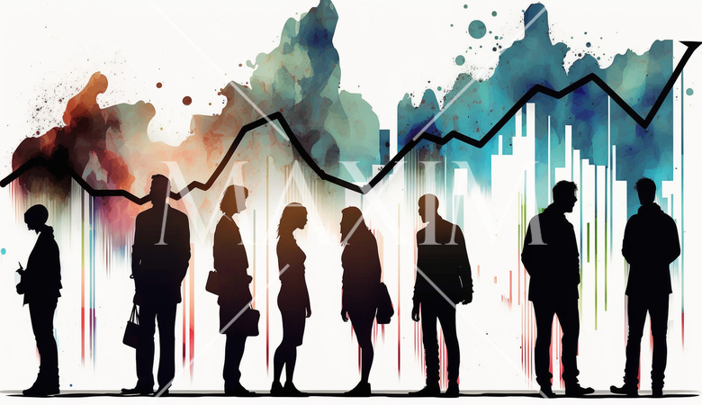 株価の変動に一喜一憂している人たち