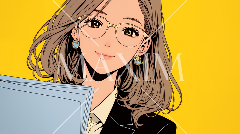 書類を確認するビジネスウーマン