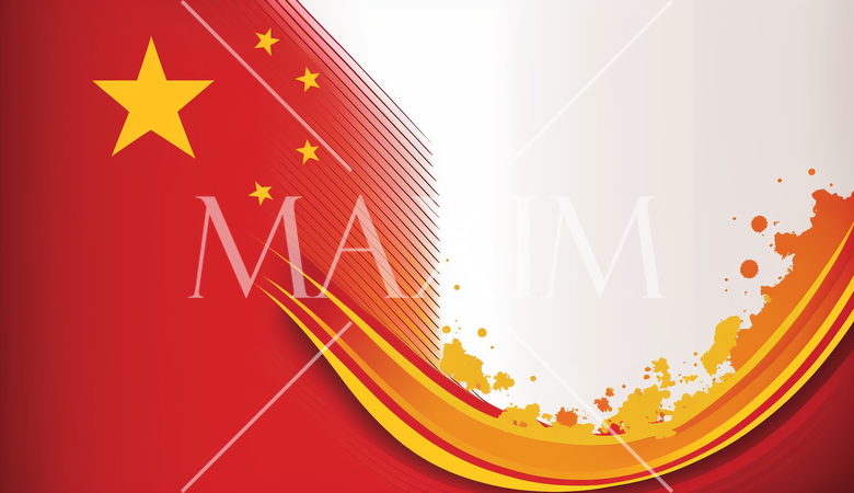 中国の国旗をモチーフにした背景