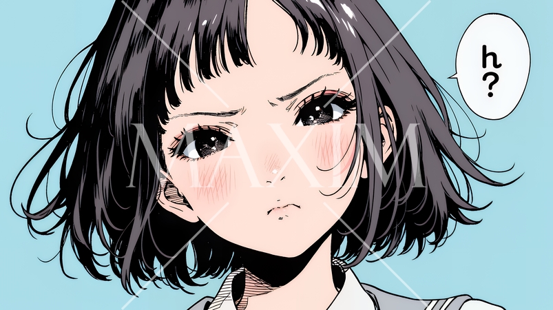 「はぁ？」と呆れた表情をしている女子高生