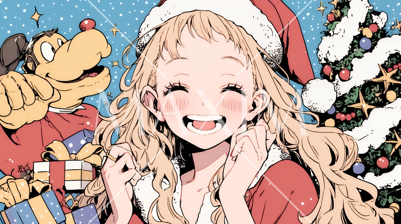 女性のサンタクロース（サンタのコスプレイヤー）