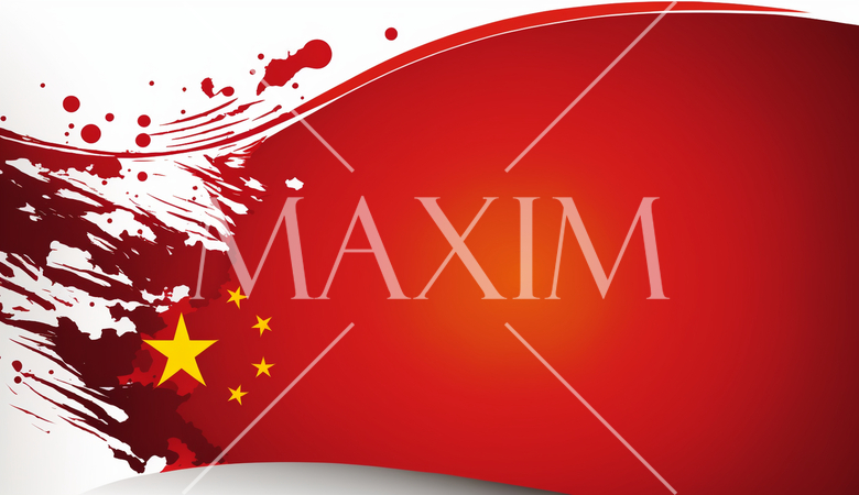 中国の国旗をモチーフにした背景