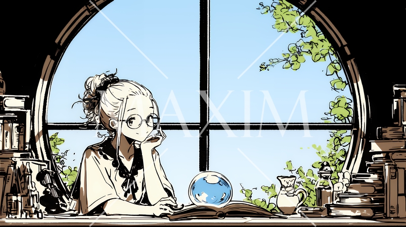 悟りの瞬間：人智では越えられない自然の摂理を知った瞬間（シンプルな色使い）