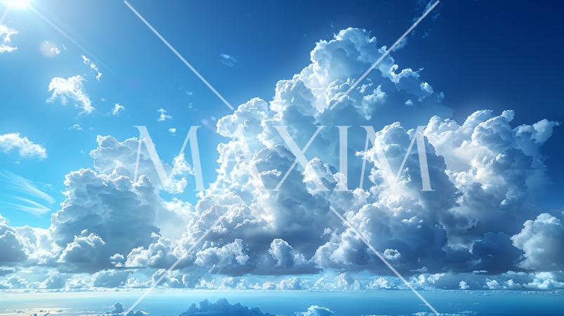 藍色の空と柔らかい積雲