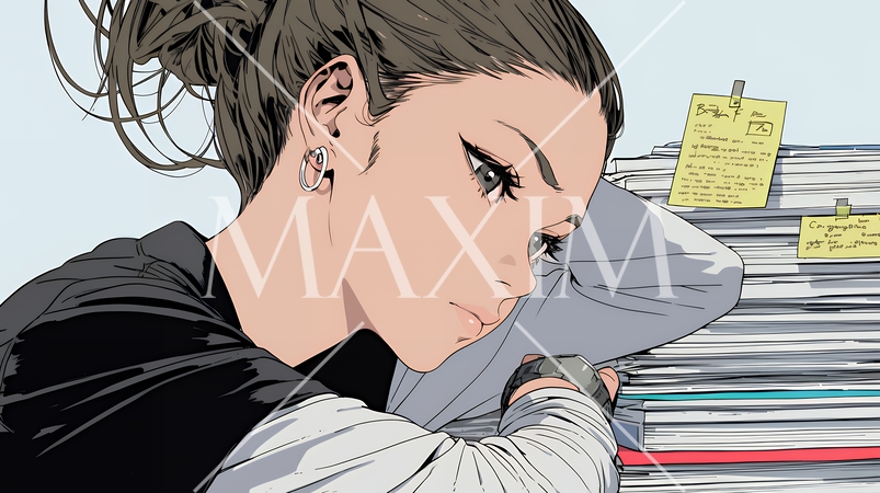 迷いに囚われ、決断できないビジネスウーマン