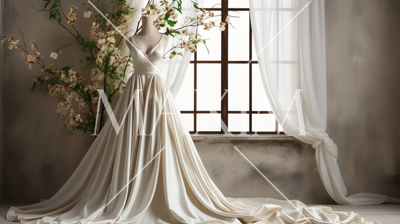 結婚式をイメージした白基調の背景画像