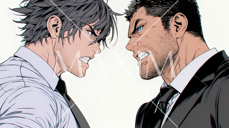 オフィスで言い争いをしているビジネスパーソン