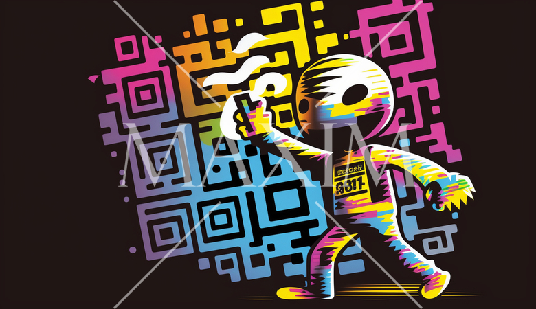 人間版QRコード（QRコードみたいに平板な人）：AI・デジタル思考人間