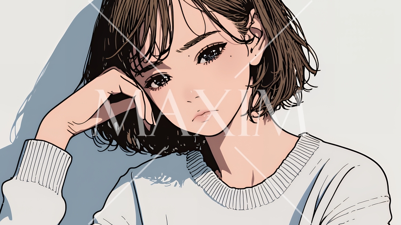 戸惑いの表情の若い女性：困惑した微妙な感情を浮かべた女性