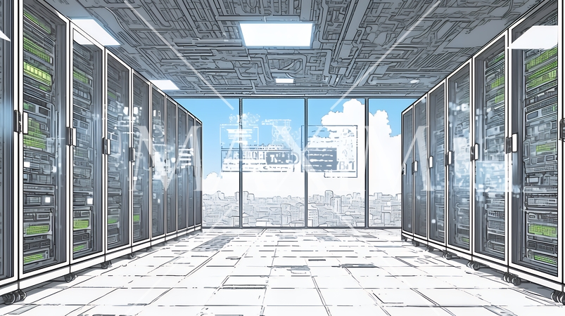 ビッグデータとAI：データ解析による洞察とデータセンターの役割のイメージ