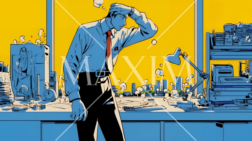 苦悩しているビジネスパーソン