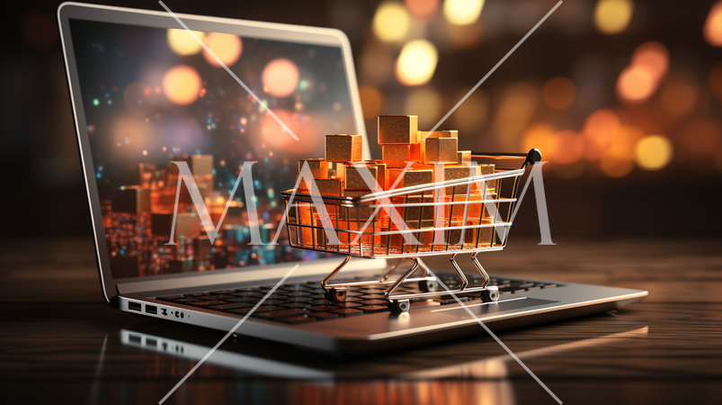 ネットショッピング：PCの上にカートがあるような利便性です