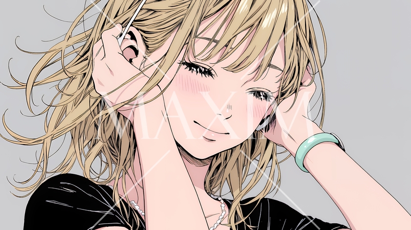 気恥ずかしそうに頭をかき、ごまかすような仕草を見せる若い女性