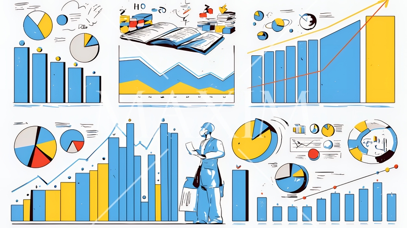 スキルアップで成長するビジネスパーソン｜自己研鑽とキャリア開発のコンセプトイラスト