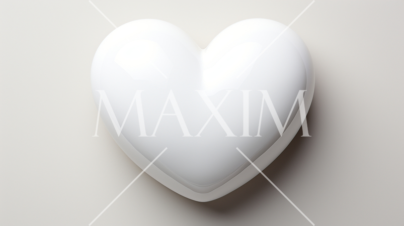 ハートの形の立体（3D）オブジェクトの白背景イラスト