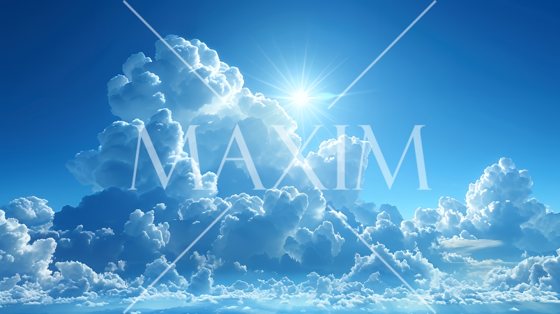 藍色の空と柔らかい積雲