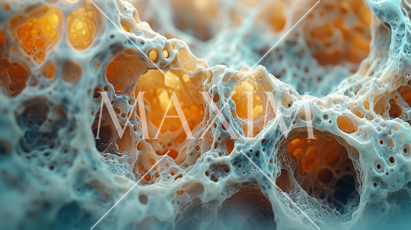 火星とかにいそうな架空の微生物の顕微鏡画像