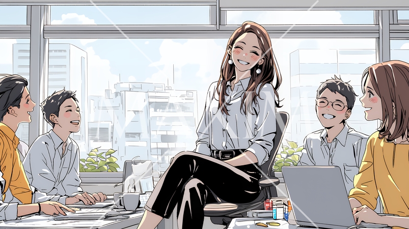 自信満々の女性リーダーが率いるプロジェクトチーム