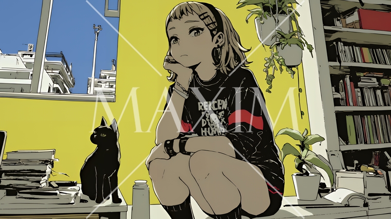 絶望：不安と絶望を感じている少女