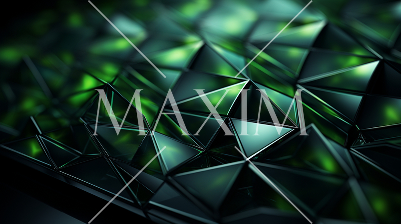 緑基調のジオメトリックな背景