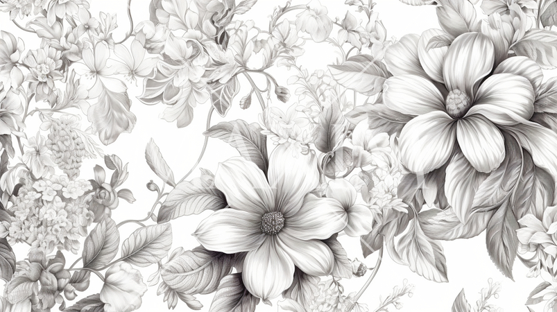 レースパターン背景: 花や葉のモチーフの繊細なレース模様。透明があり背景のコンテンツと調和。