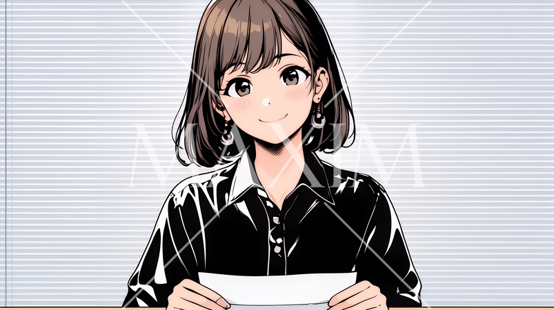 書類を確認するビジネスウーマン