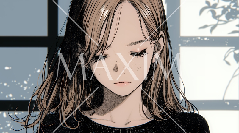 罪悪感に苛まれ、深く反省する若い女性